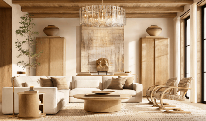 French Contemporary Rectangular Extension Dining Table | RH