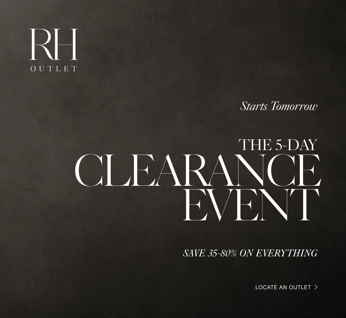 Massive Savings Alert: 5-Day Clearance Event at RH Outlet Starts