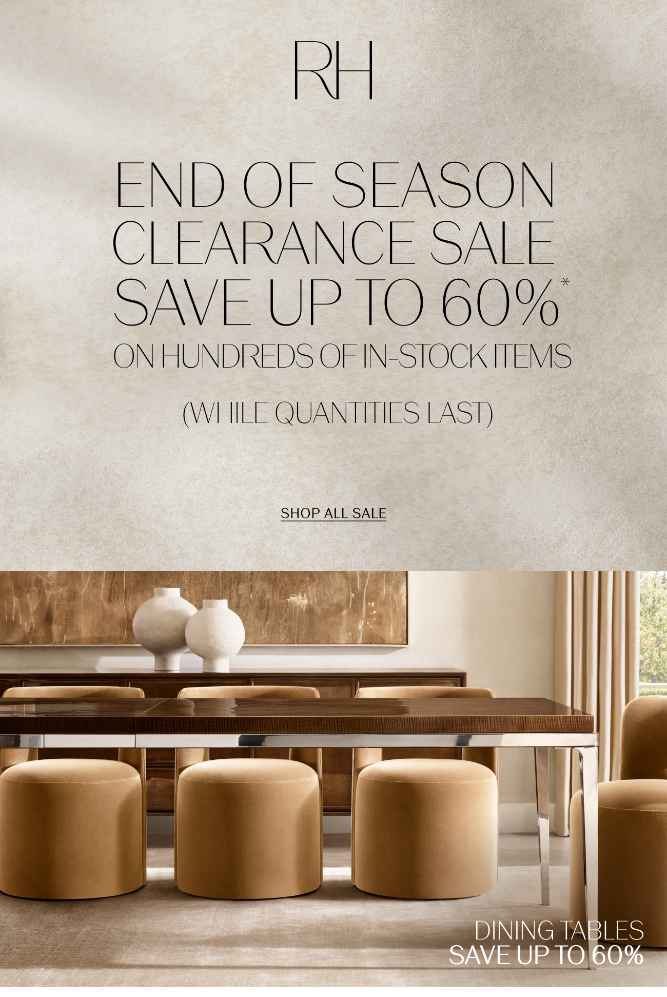 Restoration hardware outlet sale