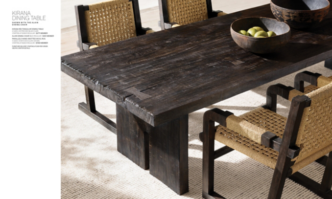 shop Scarred And Charred Rectangular Dining