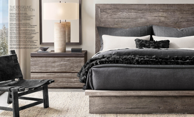 shop Ridgeline Grey Panel Bed