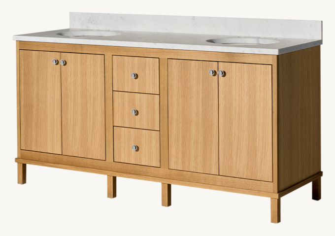 Waterworks Alta Double Vanity With Square Legs
