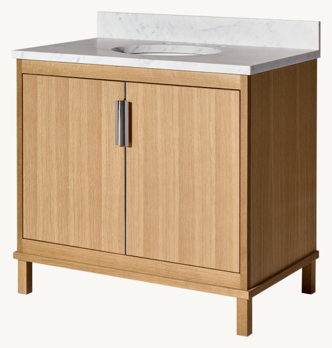 Waterworks Alta Integrated Single Vanity With Square Legs And Hardware