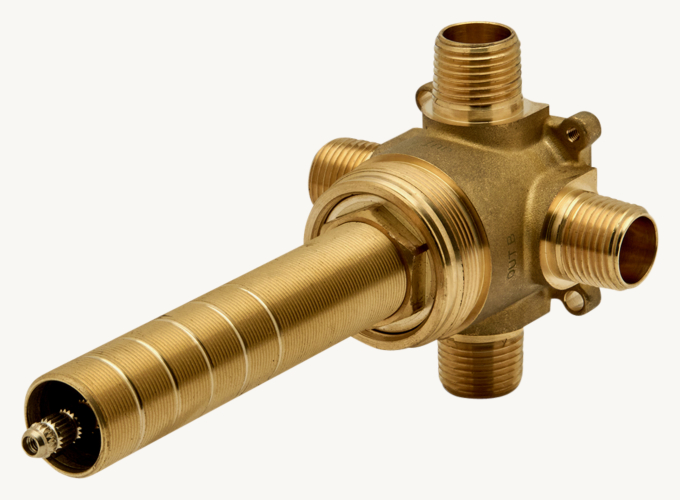Waterworks Viaworks Three-Way Diverter Valve For Pressure-Balance Shower Systems