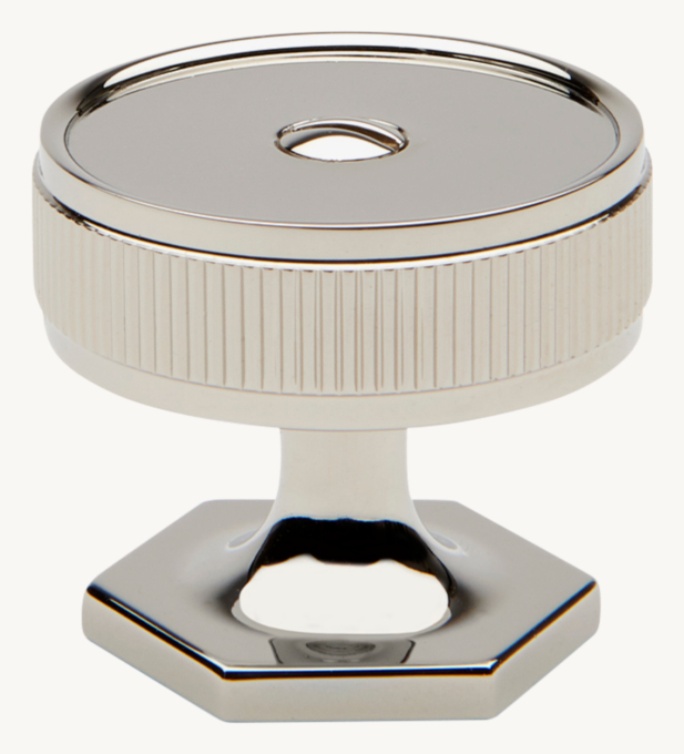 Waterworks Henry 1 1/4\" Hex Plate Knob