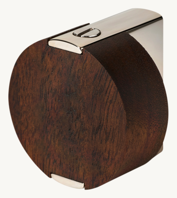 Waterworks Muir 1 1/2\" Metal And Walnut Knob