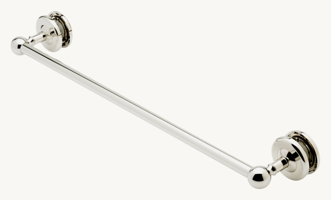 Waterworks Regulator 24\" Single-Sided Glass-Mounted Towel Bar