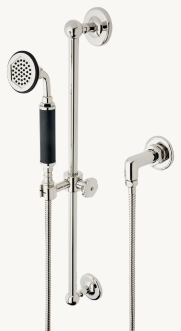 Waterworks Regulator Handshower On Bar With Two-Tone Handle 