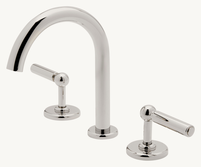 Waterworks Ludlow Volta Gooseneck Lavatory Faucet With Lever Handles 