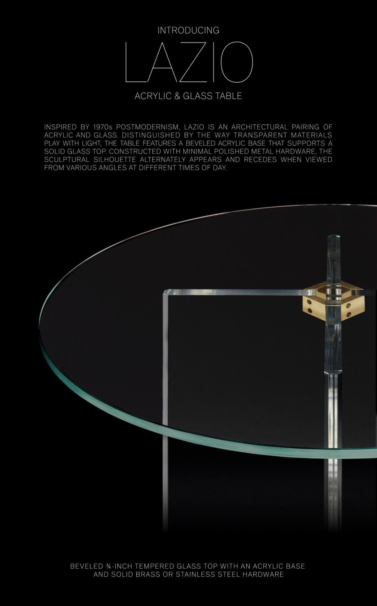 The Lazio Acrylic & Glass Table Collection RH Teen
