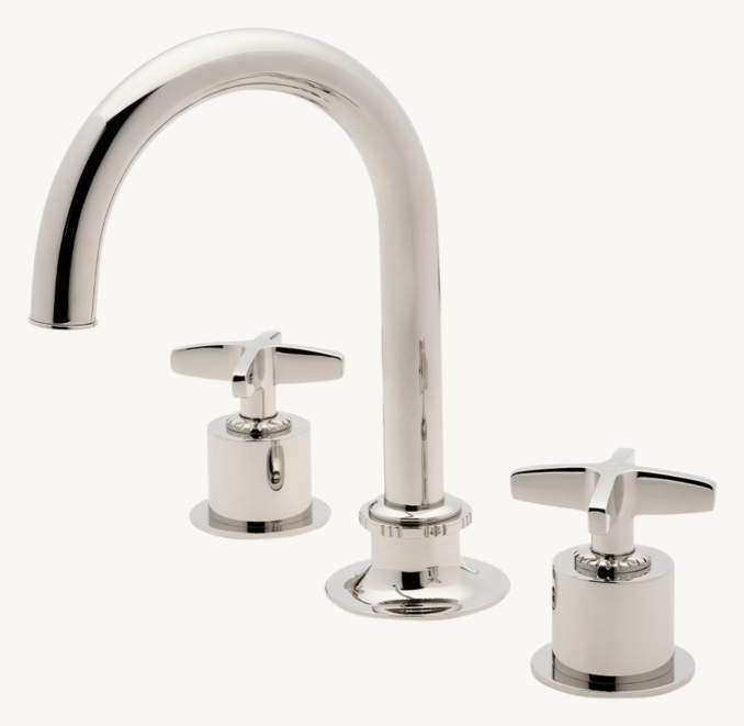 Waterworks Henry Chronos Gooseneck Lavatory Faucet With Cross Handles 