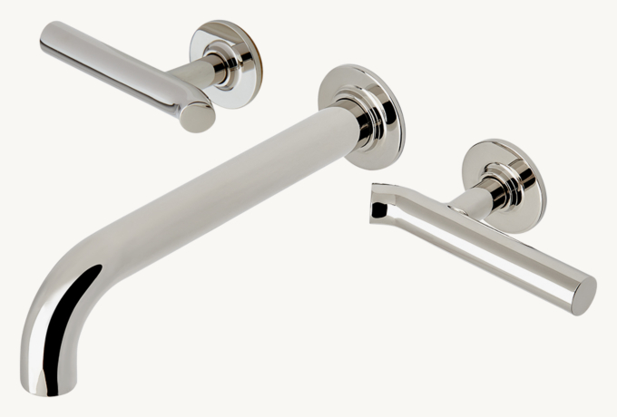 Waterworks Bond Solo Series Wall-Mounted Lavatory Faucet With Lever Handles