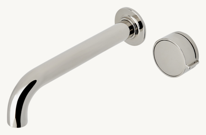 Waterworks Bond Solo Series Wall-Mounted Lavatory Faucet With Single Knob Handle