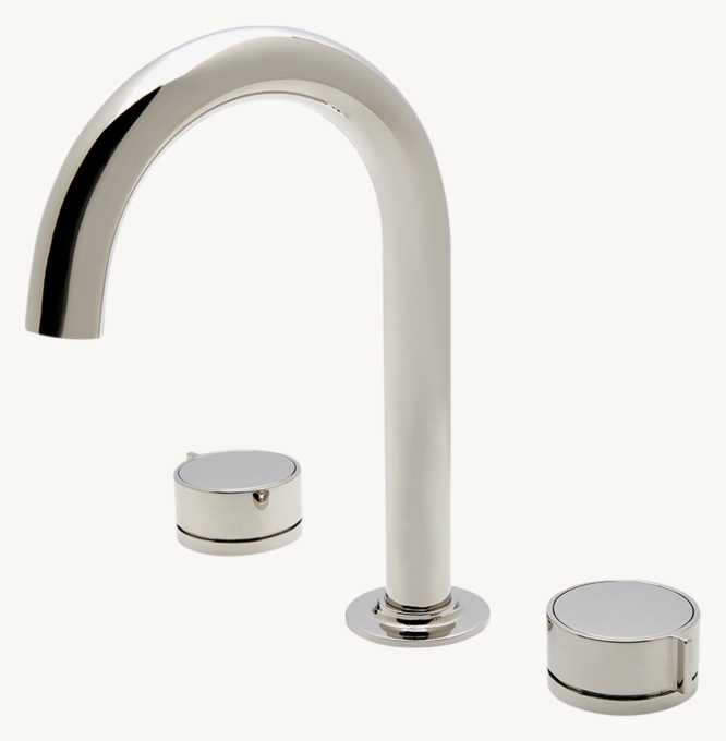 Waterworks Bond Solo Series Gooseneck Lavatory Faucet With Knob Handles