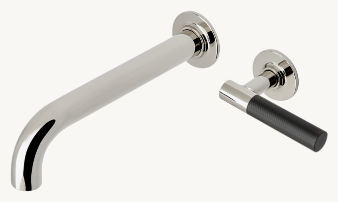 Waterworks Bond Tandem Series Wall-Mounted Lavatory Faucet With Two-Tone Single Lever Handle