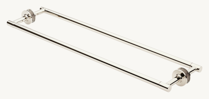 Waterworks Bond 24\" Double-Sided Glass-Mounted Towel Bars