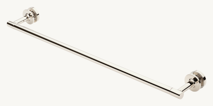 Waterworks Bond 24\" Single-Sided Glass-Mounted Towel Bar