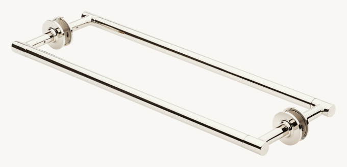 Waterworks Bond 18\" Double-Sided Glass-Mounted Towel Bars
