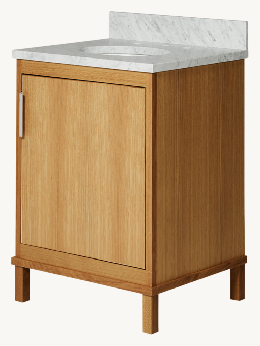 Waterworks Alta Integrated Single Vanity With Square Legs And Hardware