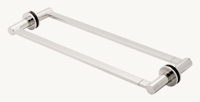 Waterworks Finot 18\" Double-Sided Glass-Mounted Towel Bars