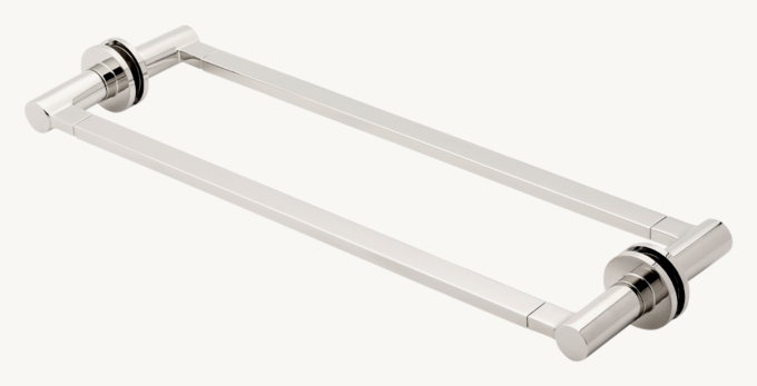 Waterworks Finot 24\" Double-Sided Glass-Mounted Towel Bars