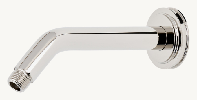 Waterworks Universal Classic 8\" Wall-Mounted 45-Degree Shower Arm With Low-Profile Flange