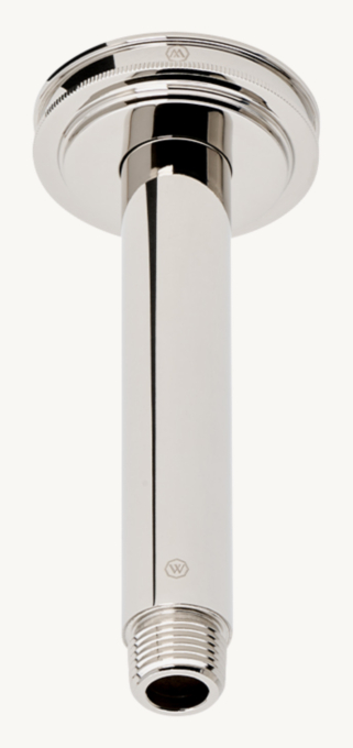 Waterworks Universal Classic 6\" Ceiling-Mounted Shower Arm With Low-Profile Flange