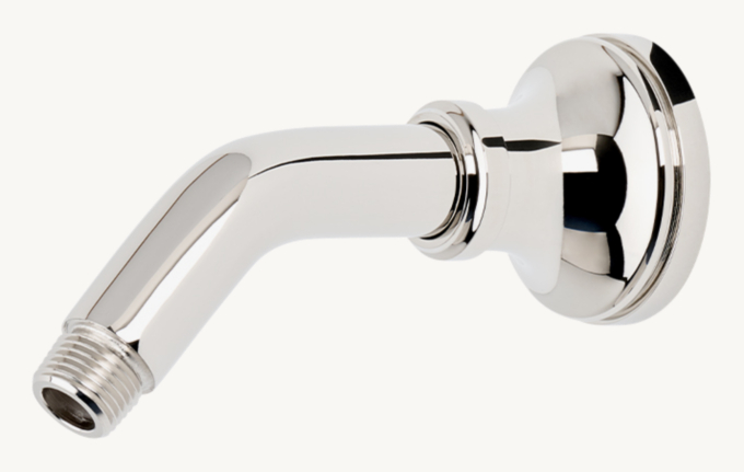 Waterworks Universal Classic 6\" Wall-Mounted 45-Degree Shower Arm With High-Profile Flange