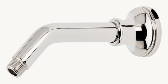 Waterworks Universal Classic 8\" Wall-Mounted 45-Degree Shower Arm With High-Profile Flange