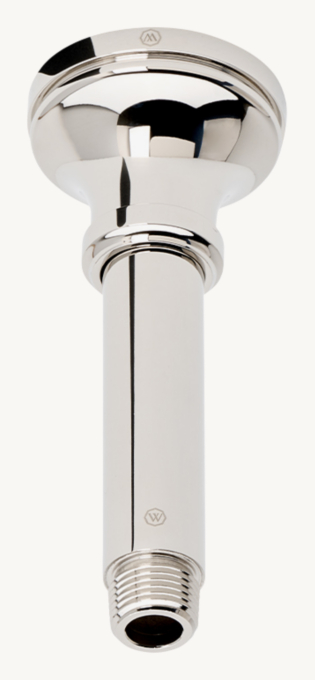 Waterworks Universal Classic 6\" Ceiling-Mounted Shower Arm With High-Profile Flange