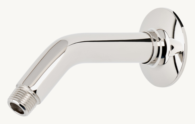 Waterworks Universal Transitional 6\" Wall-Mounted 45-Degree Shower Arm With Flange