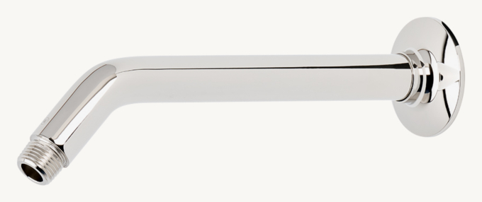 Waterworks Universal Transitional 10\" Wall-Mounted 45-Degree Shower Arm With Flange