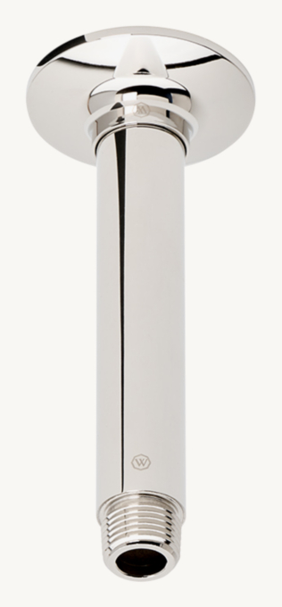 Waterworks Universal Transitional 6\" Ceiling-Mounted Shower Arm With Flange