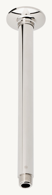 Waterworks Universal Transitional 12\" Ceiling-Mounted Shower Arm With Flange