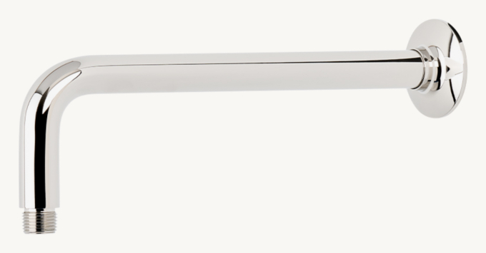 Waterworks Universal Transitional 12\" Wall-Mounted 90-Degree Shower Arm With Flange