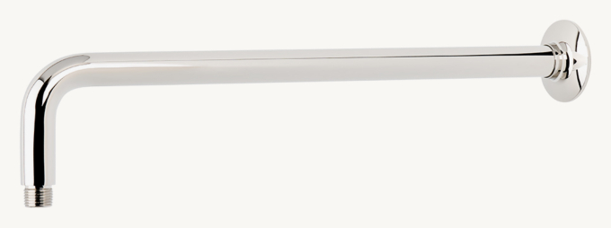 Waterworks Universal Transitional 18\" Wall-Mounted 90-Degree Shower Arm With Flange