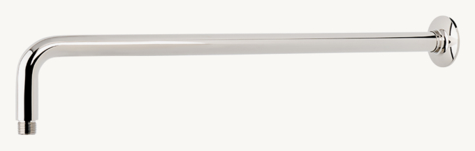 Waterworks Universal Transitional 22\" Wall-Mounted 90-Degree Shower Arm With Flange