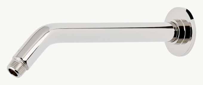 Waterworks Universal Modern 10\" Wall-Mounted 45-Degree Shower Arm With Flange