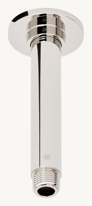 Waterworks Universal Modern 6\" Ceiling-Mounted Shower Arm With Flange