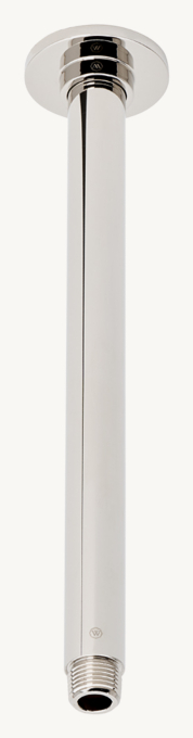 Waterworks Universal Modern 12\" Ceiling-Mounted Shower Arm With Flange