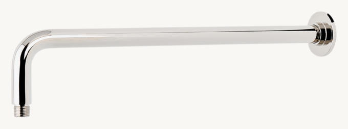 Waterworks Universal Modern 18\" Wall-Mounted 90-Degree Shower Arm With Flange