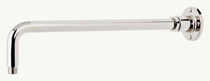 Waterworks Regulator 18" Wall-Mounted 90-Degree Shower Arm With Flange 