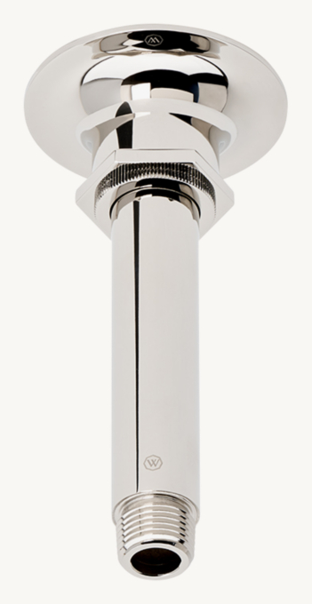 Waterworks Henry 6\" Ceiling-Mounted Shower Arm With Flange