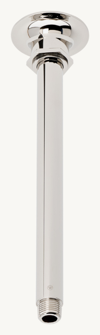 Waterworks Henry 12\" Ceiling-Mounted Shower Arm With Flange