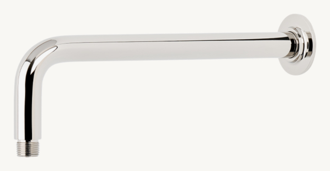 Waterworks Bond 12\" Wall-Mounted 90-Degree Shower Arm With Flange