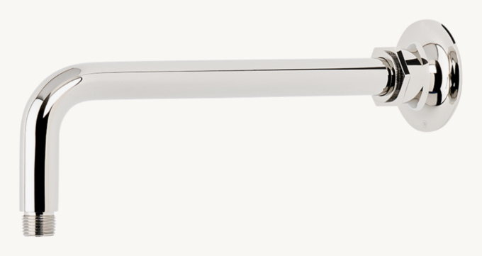 Waterworks Henry 12\" Wall-Mounted 90-Degree Shower Arm With Flange