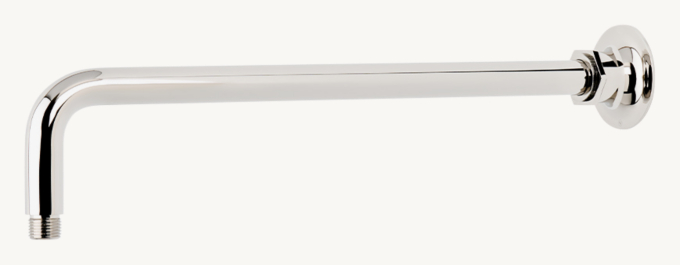 Waterworks Henry 18\" Wall-Mounted 90-Degree Shower Arm With Flange