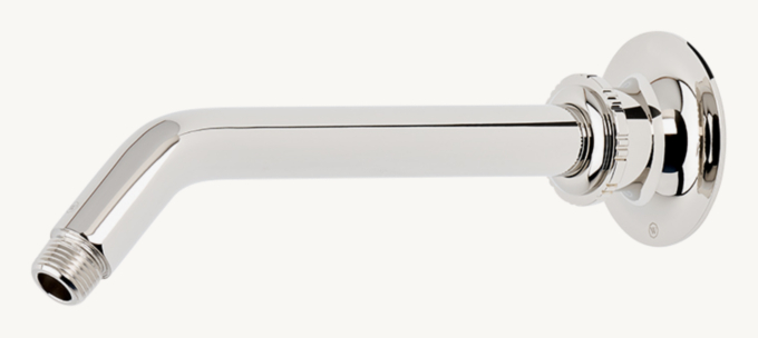 Waterworks Henry Chronos 10\" Wall-Mounted 45-Degree Shower Arm With Flange