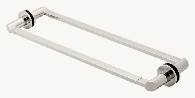 Waterworks Finot Slope 18\" Double-Sided Glass-Mounted Towel Bars