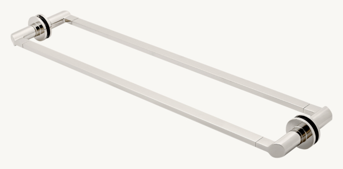 Waterworks Finot Slope 24\" Double-Sided Glass-Mounted Towel Bars
